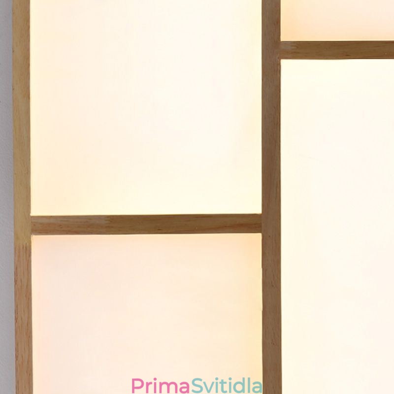Moderní stropní svítidlo ve stylu minimalistického zapuštěného stropního svítidla ve stylu dřeva