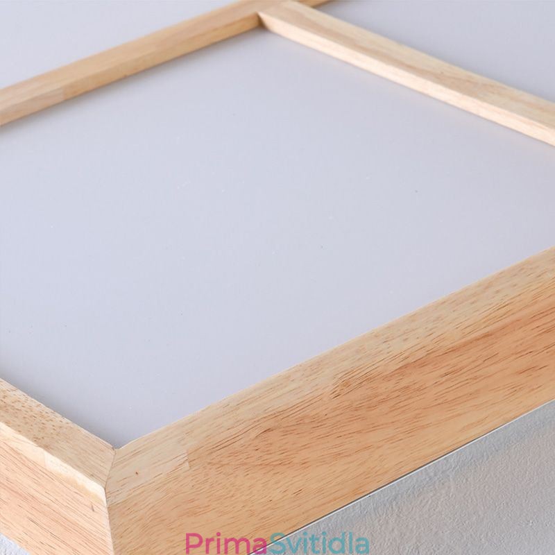 Moderní stropní svítidlo ve stylu minimalistického zapuštěného stropního svítidla ve stylu dřeva