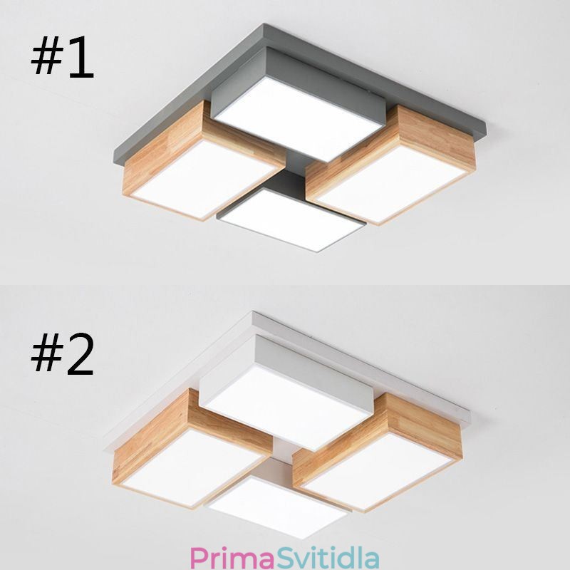 Moderní stropní svítidlo geometrické dřevěné stropní svítidlo