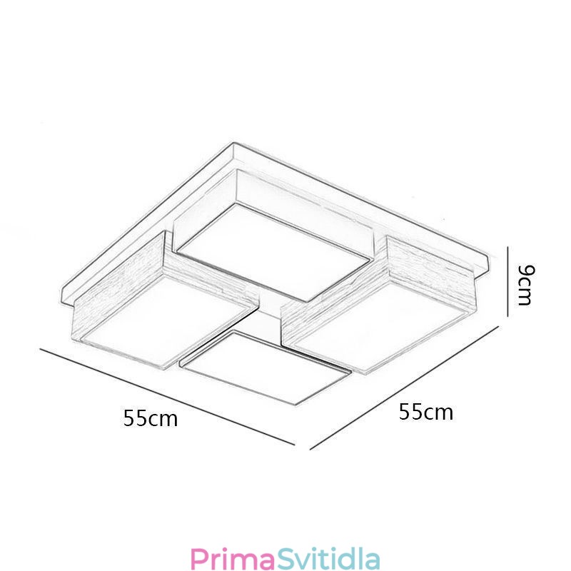 Moderní stropní svítidlo geometrické dřevěné stropní svítidlo
