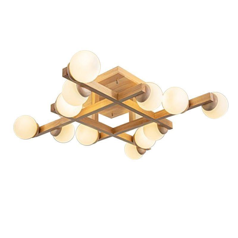 Japonské dřevěné stropní svítidlo Magic Bean molekulární stropní svítidlo