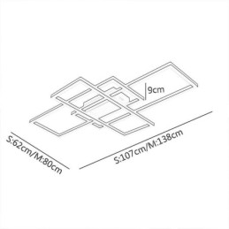 Moderní stropní svítidlo geometrické čtvercové stropní svítidlo