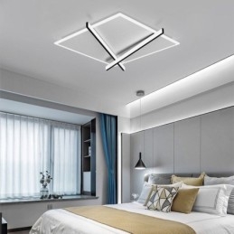 Nordic Ceiling Light Art Stropní design s hodinami