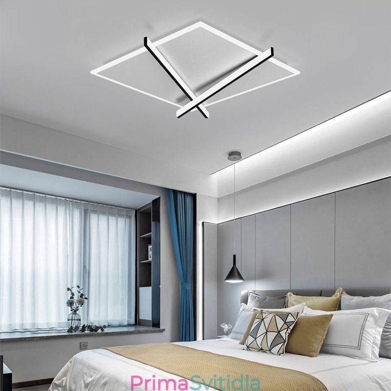 Nordic Ceiling Light Art Stropní design s hodinami