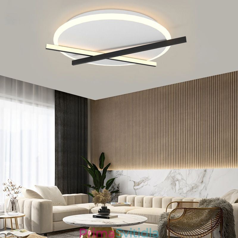 Nordic Ceiling Light Art Stropní design s hodinami