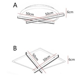 Nordic Ceiling Light Art Stropní design s hodinami