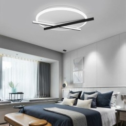 Nordic Ceiling Light Art Stropní design s hodinami