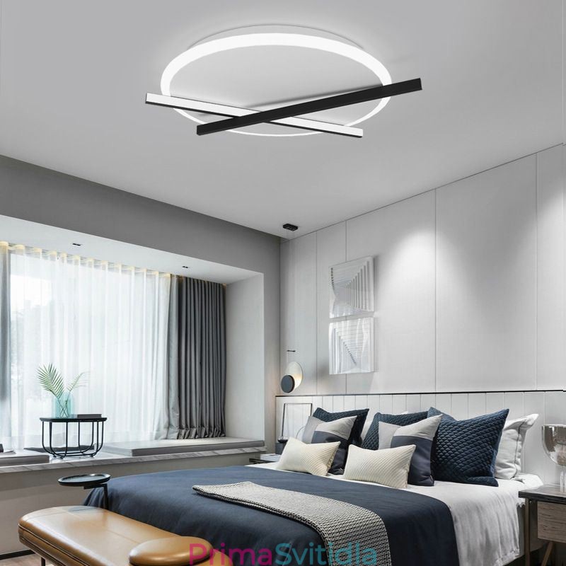 Nordic Ceiling Light Art Stropní design s hodinami