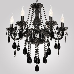 Lustr Black Crystal Modern 6 světel