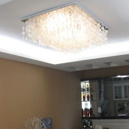 Moderní bílé skořepinové stropní svítidlo zapuštěný lustr