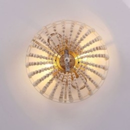 Farmhouse Wood Beaded Lighting Mount Celling Light 3 Light Fix