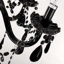 Lustr Black Crystal Modern 6 světel