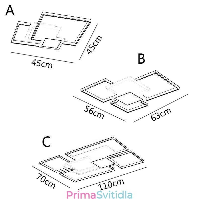 Moderní 2vrstvé stropní svítidlo s geometrickým zapuštěným svítidlem ve zlaté barvě