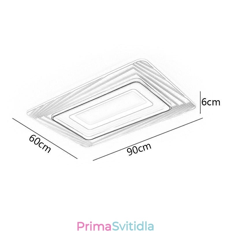 Obdélníkové zapuštěné stropní svítidlo Minimalistické akrylové ultratenké stropní svítidlo