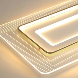 Obdélníkové zapuštěné stropní svítidlo Minimalistické akrylové ultratenké stropní svítidlo
