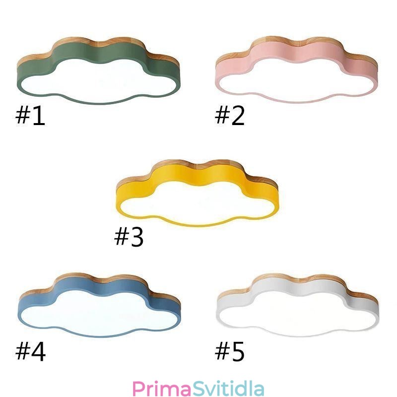 Moderní stropní svítidlo ve tvaru akrylátového mraku pro zapuštěnou montáž pro děti