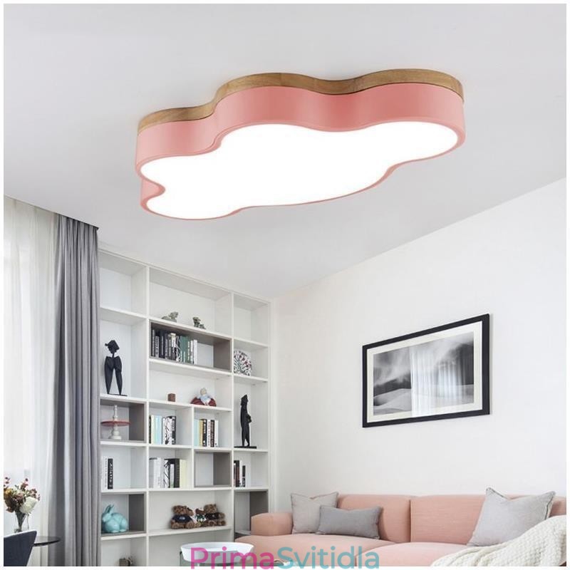 Moderní stropní svítidlo ve tvaru akrylátového mraku pro zapuštěnou montáž pro děti