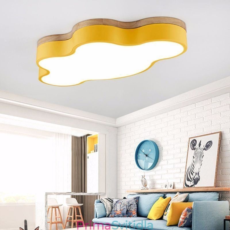 Moderní stropní svítidlo ve tvaru akrylátového mraku pro zapuštěnou montáž pro děti