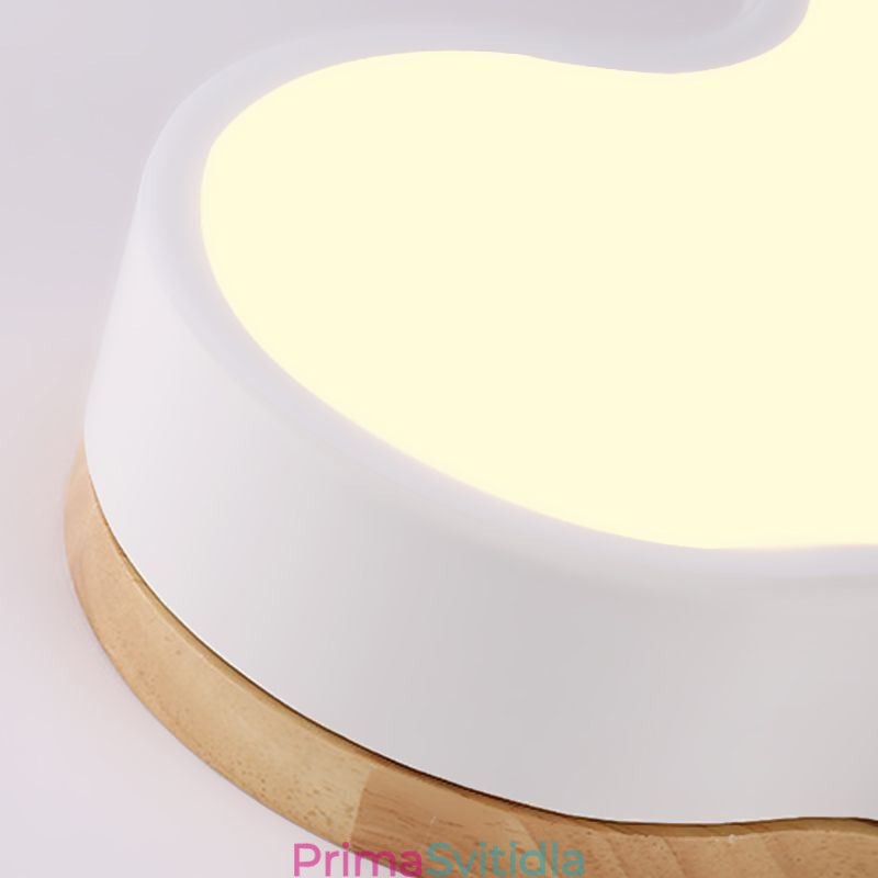 Moderní stropní svítidlo ve tvaru akrylátového mraku pro zapuštěnou montáž pro děti