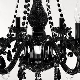 Lustr Black Crystal Modern 6 světel