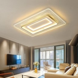 Obdélníková zapuštěná minimalistická akrylová ultratenká stropní lampa