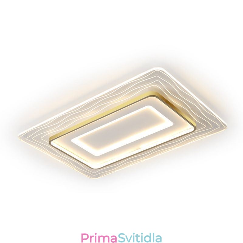 Obdélníková zapuštěná minimalistická akrylová ultratenká stropní lampa