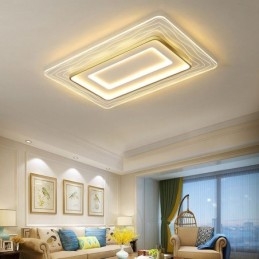 Obdélníková zapuštěná minimalistická akrylová ultratenká stropní lampa