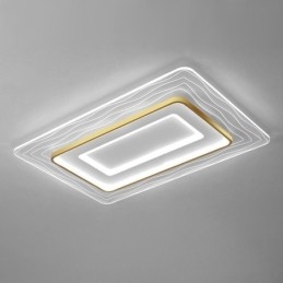 Obdélníková zapuštěná minimalistická akrylová ultratenká stropní lampa