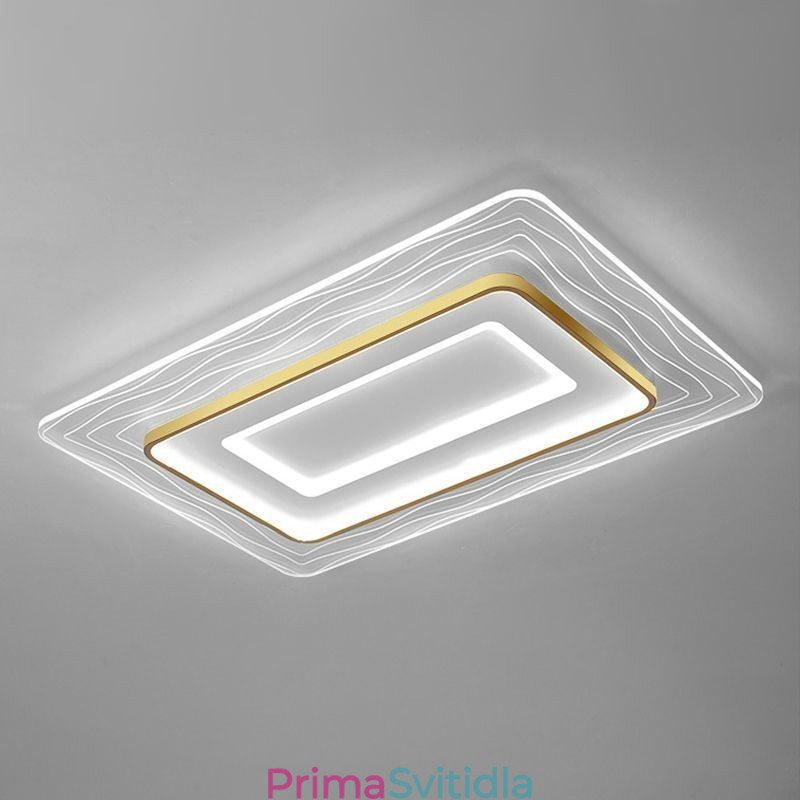 Obdélníková zapuštěná minimalistická akrylová ultratenká stropní lampa