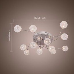 G4 12 light Svítidlo pro zapuštěnou montáž na železo s hliníkovými stínidly