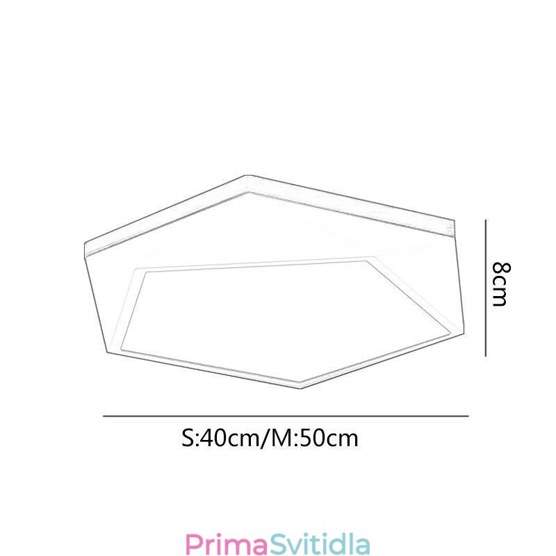 Moderní stropní svítidlo ve tvaru diamantu Design stmívatelné zapuštěné stropní svítidlo