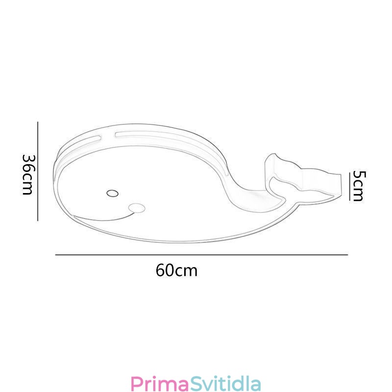 Dolphin vzorované stmívatelné stropní svítidlo kreativní stropní svítidlo děti