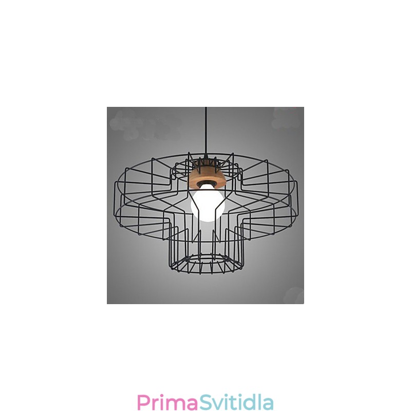 Jednohlavý Iron Lustr Lustr Retro Mesh