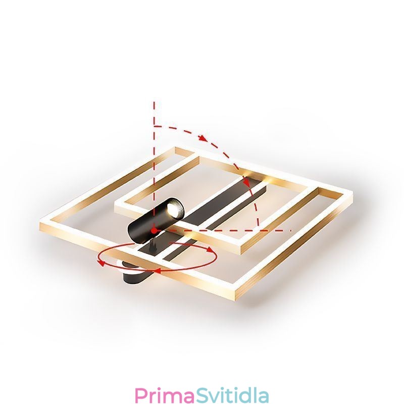 Minimalistické akrylové stropní svítidlo pro zapuštěnou montáž