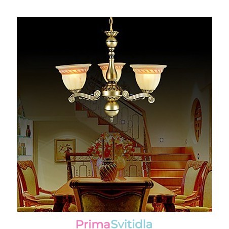 Lustr Three Lights Bronze European Retro Classic Lustr Three Lights Bronze European Retro Classic