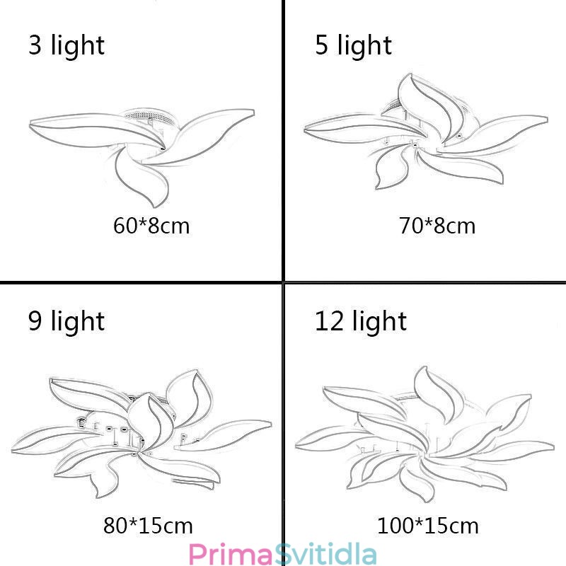 Akrylové stropní svítidlo pro zapuštěnou montáž