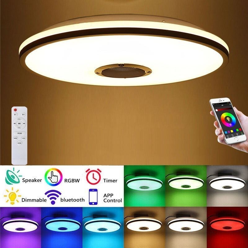 Zapuštěné barevné stropní svítidlo s funkcí časování hudebního reproduktoru Bluetooth