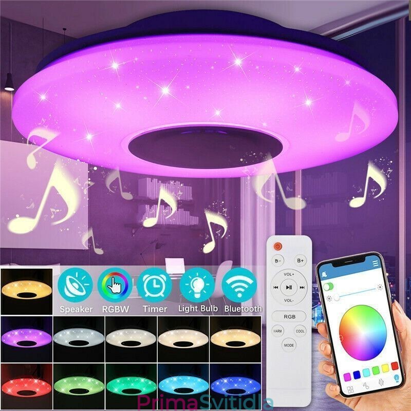 Zapuštěná dekorativní lampa Dálkové ovládání APP Bluetooth Hudební reproduktorová lampa