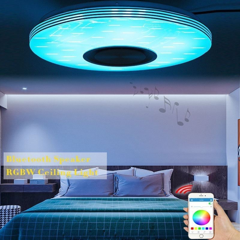 Zapuštěné stropní svítidlo Dekorativní lampa Dálkové ovládání APP Bluetooth Hudební reproduktorová lampa