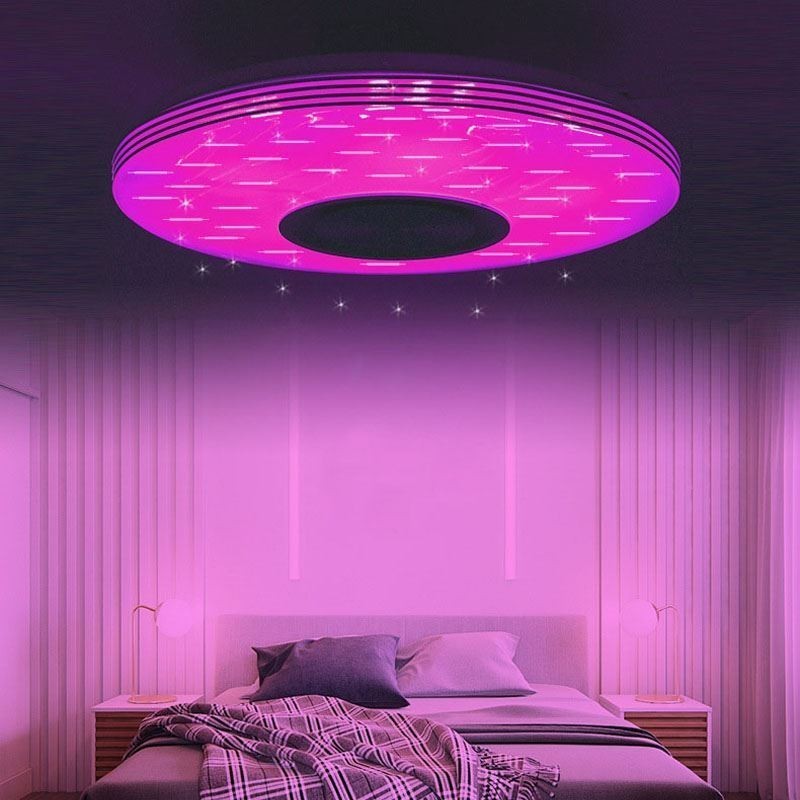 Zapuštěné stropní svítidlo Dekorativní lampa Dálkové ovládání APP Bluetooth Hudební reproduktorová lampa
