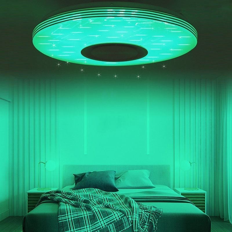 Zapuštěné stropní svítidlo Dekorativní lampa Dálkové ovládání APP Bluetooth Hudební reproduktorová lampa