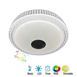 Stropní svítidlo Dekorativní lampa Dálkové ovládání APP zapuštěný držák Bluetooth hudebního reproduktoru