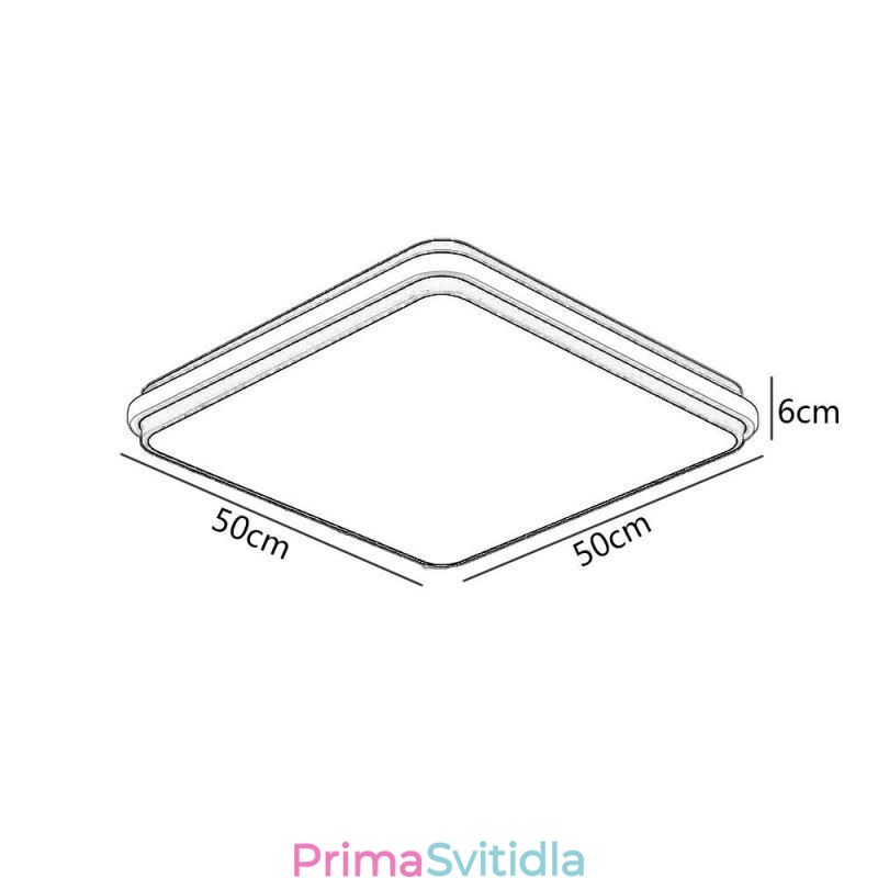 Minimalistické čtvercové zapuštěné stropní svítidlo Moderní akrylové osvětlení