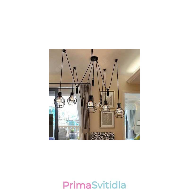 Jídelní Sedací Lustr Americké country lampy a lucerny Zvedněte drobné klece Droplight