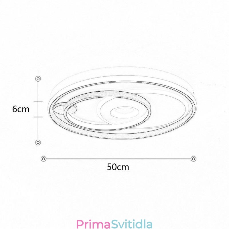 Překrývající se kulaté zapuštěné stropní svítidlo Moderní akrylové svítidlo