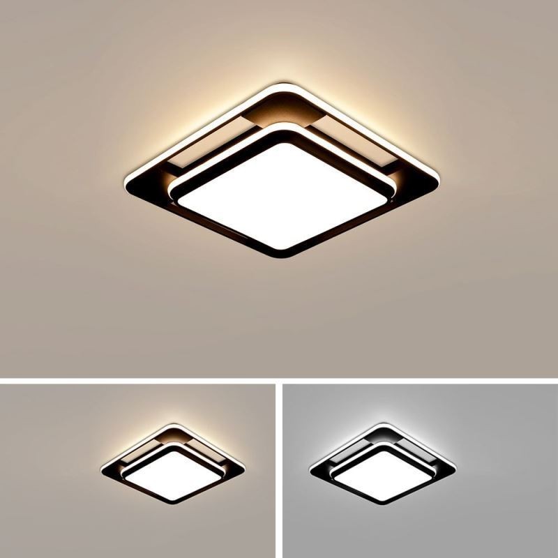 Moderní minimalistické zapuštěné osvětlení čtvercové stropní svítidlo