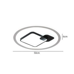 Moderní minimalistická stropní lampa s kulatým a čtvercovým zapuštěným svítidlem