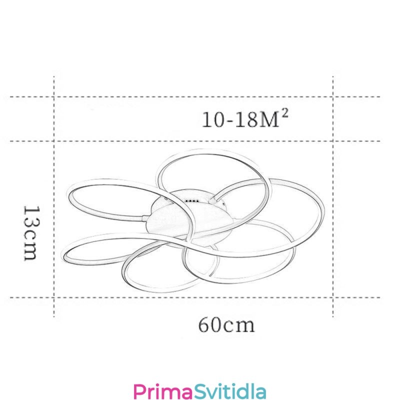 Lineární zapuštěné stropní svítidlo s moderním květinovým designem