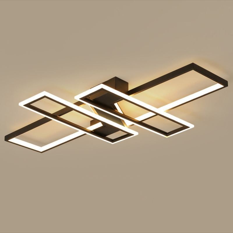 4 Stropní svítidlo se zapuštěnou montáží Moderní geometrické lineární dekorativní svítidlo