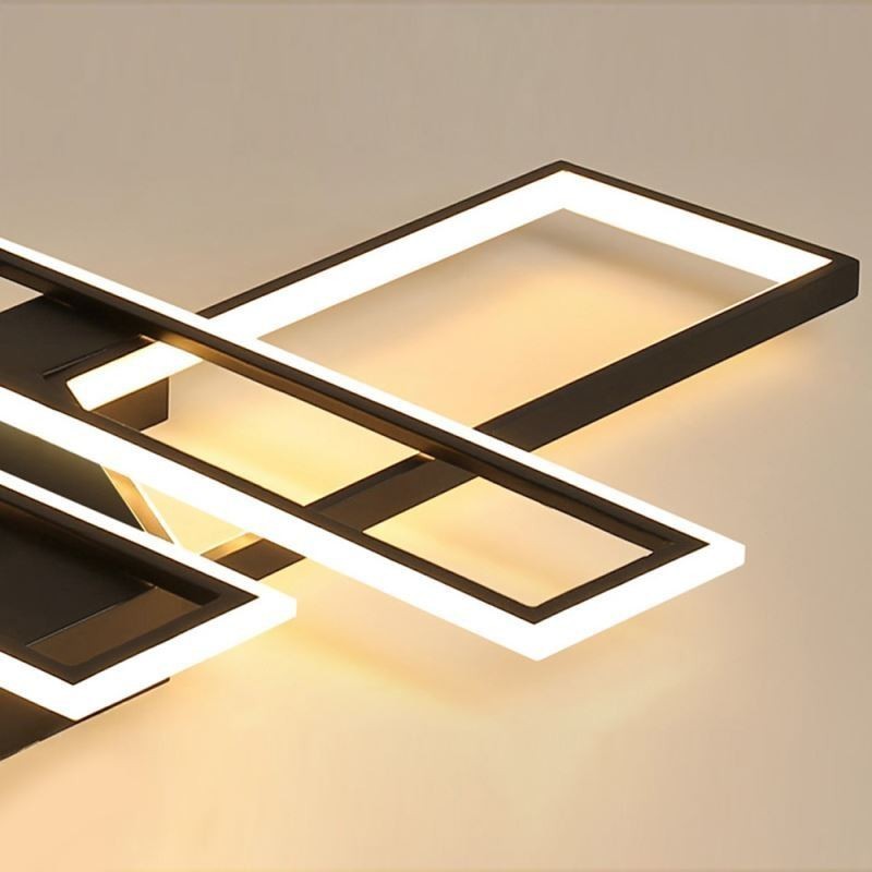 4 Stropní svítidlo se zapuštěnou montáží Moderní geometrické lineární dekorativní svítidlo